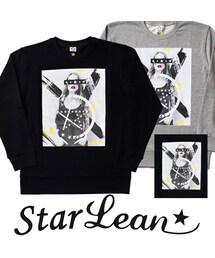 StarLean | スターリアン【公式】スウェット トレーナー 長袖 シンプル 黒 白 グレー おしゃれ トップス 人気 男女兼用 大きめ 秋 冬 フォトプリントスウェット003(スウェット)