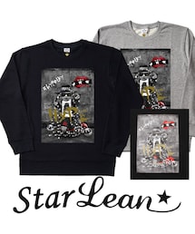 StarLean | スターリアン【公式】スウェット トレーナー 長袖 黒白 グレー シンプル 大人カジュアル モード メンズレディース お揃い 秋 冬 HYPEプリントスウェット(スウェット)