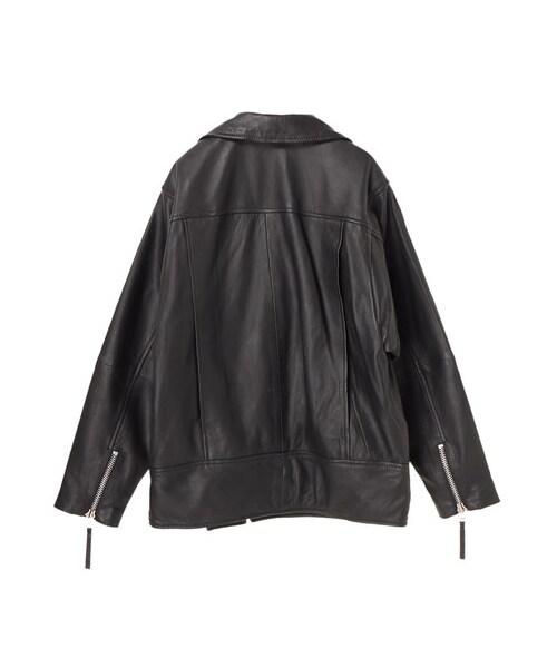 GARAGE OF GOOD CLOTHING(ガレージオブグッドクロージング)の「LEA 別注ドルマンスリーブライダース(ジャケット/アウター・ブラック・F)」の2枚目の写真