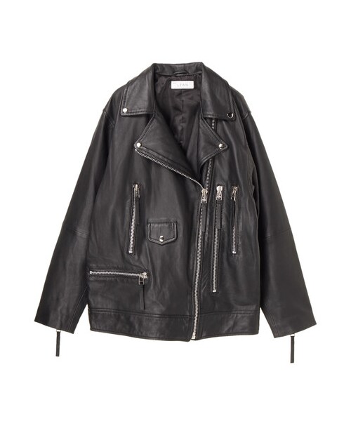 GARAGE OF GOOD CLOTHING(ガレージオブグッドクロージング)の「LEA 別注ドルマンスリーブライダース(ジャケット/アウター・ブラック・F)」の1枚目の写真