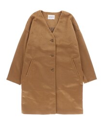 E hyphen world gallery | ・T/Rビーバーノーカラーコート(ジャケット/アウター)