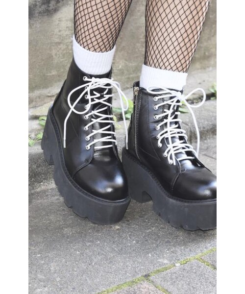 A.D.G（エーディージー）の「LACEUP BLACK BOOTS（ブーツ）」 WEAR