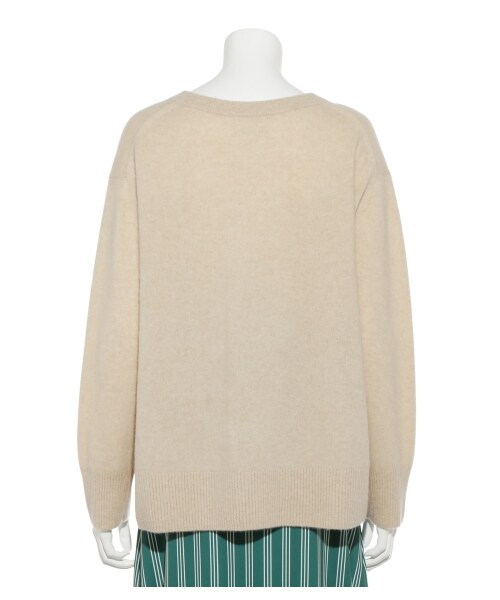 Mila Owen（ミラオーウェン）の「カシミヤ100%Vネックフレアニット