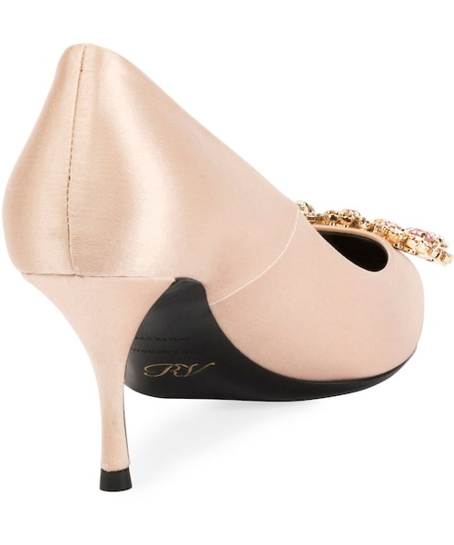 関送込【Roger Vivier】Flower Strass ベルベット パンプス ROGER VIVIER Flower Strass ベルベット パンプス | THE OUTNET