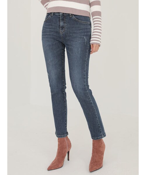 KORMARCH(コマチ)の「2色裏起毛デニムスキニーパンツ(デニムパンツ・レディース・その他・Lサイズ,Mサイズ,Sサイズ)」の1枚目の写真