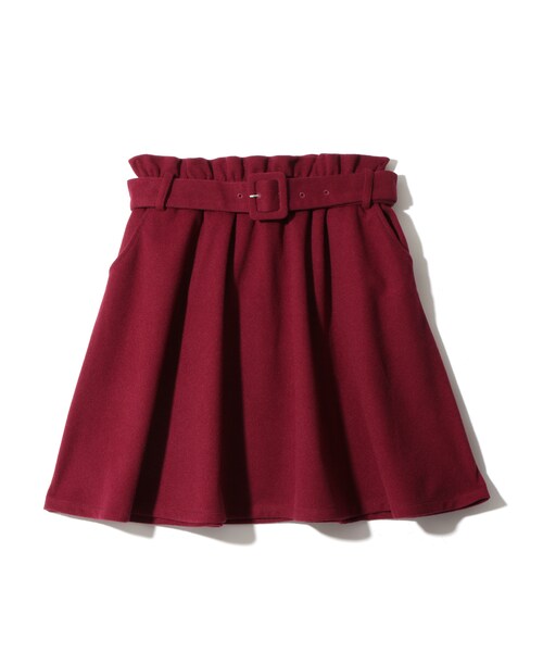 GRL（グレイル）の「ベルト付フレアスカート（スカート・レディース・ブラック/ボルドー/キャメル/マスタード・M）」の4枚目の写真