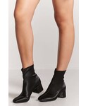 Forever 21 | FOREVER 21 Satin Block-Heel Ankle Boots(靴子)