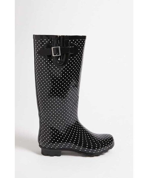 Polka Dot Rubber Rain Boots - WEAR