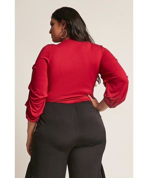 FOREVER 21(フォーエバー トゥエンティーワン)の「FOREVER 21+ Plus Size Plunging Surplice Bodysuit(アンダーウェア・レディース・Black/Yellow/Red・1X/2X/3X)」の11枚目の写真