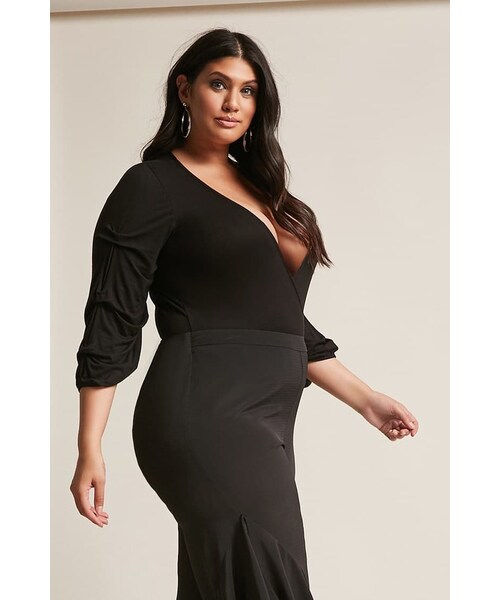 FOREVER 21(フォーエバー トゥエンティーワン)の「FOREVER 21+ Plus Size Plunging Surplice Bodysuit(アンダーウェア・レディース・Black/Yellow/Red・1X/2X/3X)」の5枚目の写真