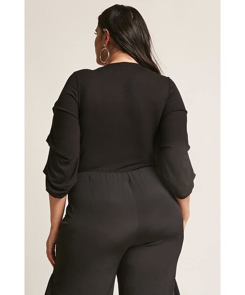 FOREVER 21(フォーエバー トゥエンティーワン)の「FOREVER 21+ Plus Size Plunging Surplice Bodysuit(アンダーウェア・レディース・Black/Yellow/Red・1X/2X/3X)」の9枚目の写真