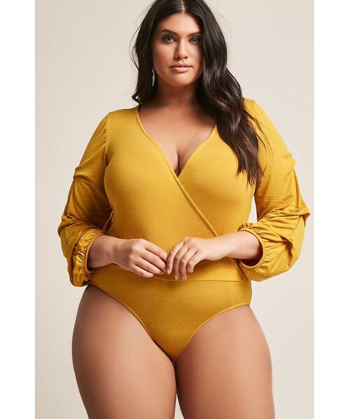 FOREVER 21(フォーエバー トゥエンティーワン)の「FOREVER 21+ Plus Size Plunging Surplice Bodysuit(アンダーウェア・レディース・Black/Yellow/Red・1X/2X/3X)」の10枚目の写真