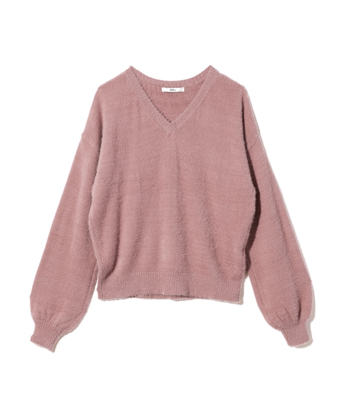 GRL（グレイル）の「ボリュームスリーブシャギーニットトップス