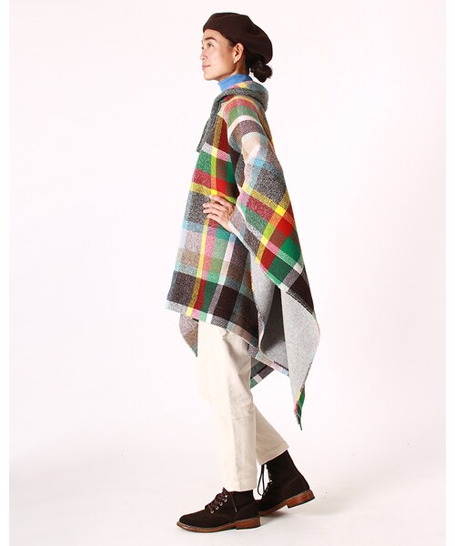 45R（フォーティファイブアール）の「HAPPY 14 ツイードPONCHO