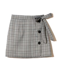 GRL | ウエストリボングレンチェックラップスカート(スカート)