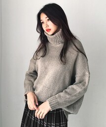 DHOLIC | ボクシーフィットタートルネックニット(ニット/セーター)