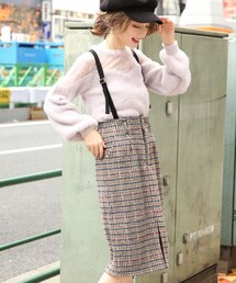 Heather | サスツキチェックタイトスカート(スカート)