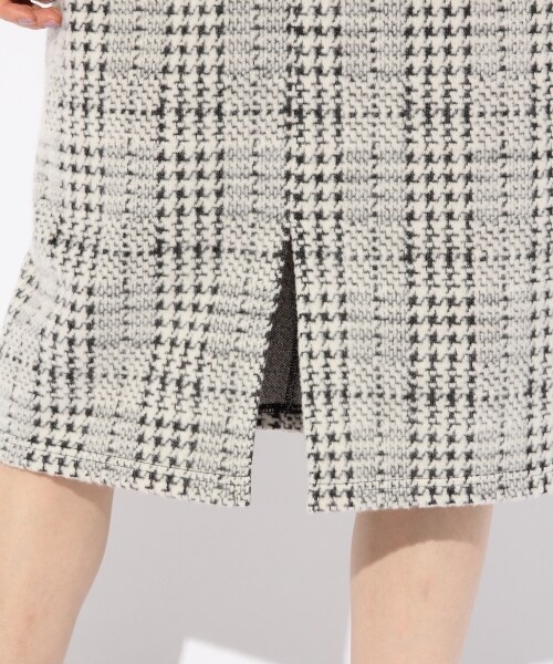 Heather（ヘザー）の「サスツキチェックタイトスカート（スカート・ホワイトベース/グレー系/ブラウン）」の13枚目の写真