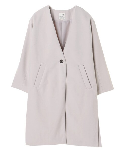 earth music&ecology（アースミュージックアンドエコロジー）の「・ノーカラーコート（ジャケット/アウター・ライトグレー・M）」の7枚目の写真