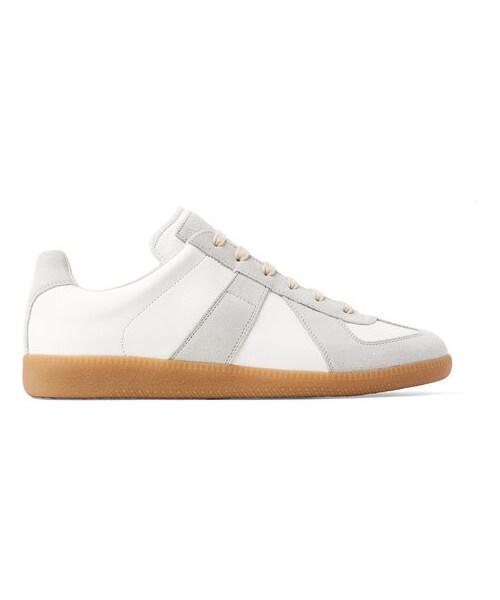 Maison Margiela（メゾンマルジェラ）の「Maison Margiela Replica Suede And Leather Sneakers（スニーカー・メンズ・White・EU40/EU46/EU44.5/EU44/EU43.5/EU45/EU43/EU42/EU41.5/EU41/EU42.5）」の3枚目の写真