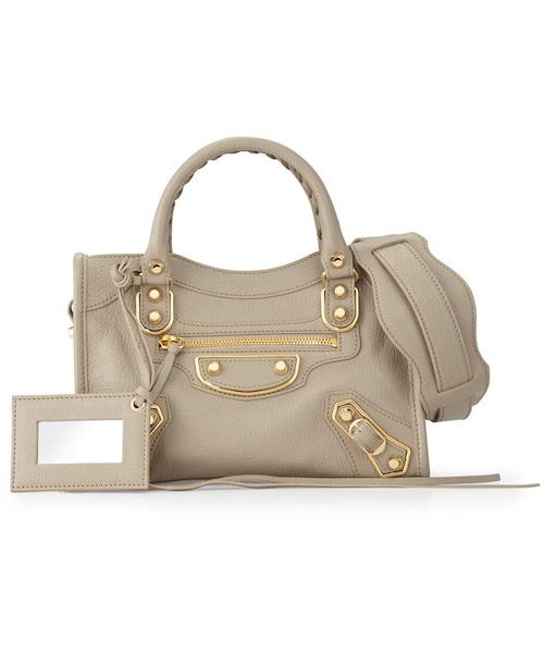 BALENCIAGA(バレンシアガ)の「Balenciaga Edge City Mini Goatskin Satchel Bag(ショルダーバッグ・レディース・Beige・One Size)」の2枚目の写真
