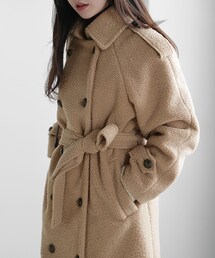 DHOLIC | ストラップSETボアダブルコート(ピーコート)