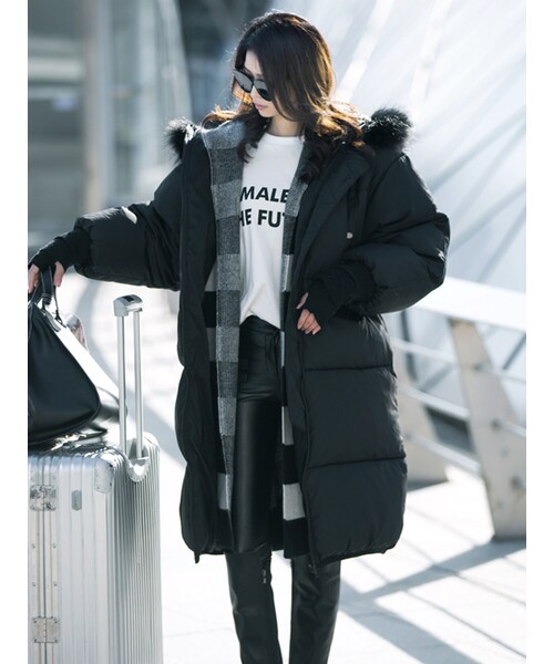 Dint ディント の フラックラクーンウォーミングバディング ダウンジャケット コート Wear