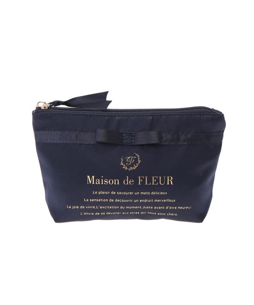 Maison de FLEUR（メゾンドフルール）の「サテンブランドロゴポーチ 