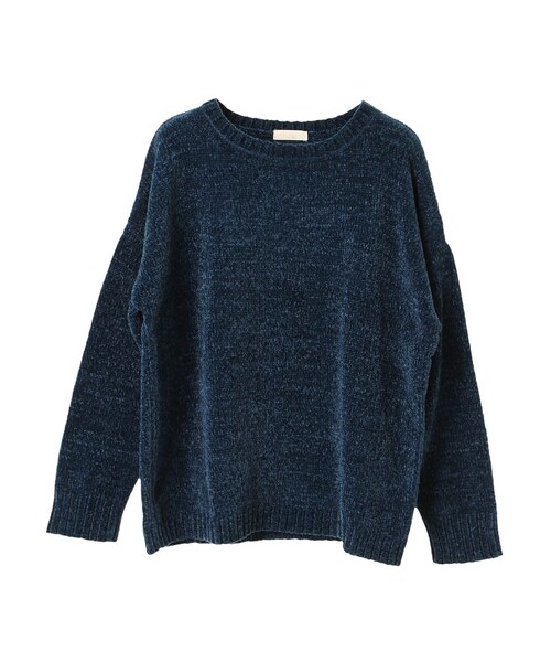 earth music&ecology（アースミュージックアンドエコロジー）の「・モールボリュームスリーブニットプルオーバー（トップス・アイボリー/グレー/キャメル/ブルーグリーン/ネイビー/パープル・F）」の11枚目の写真