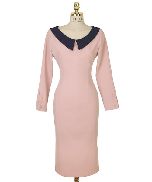 DINT（ディント）の「ラ匹カラーワンピース（ワンピース・レディース・Black/Pink・S/M）」の3枚目の写真