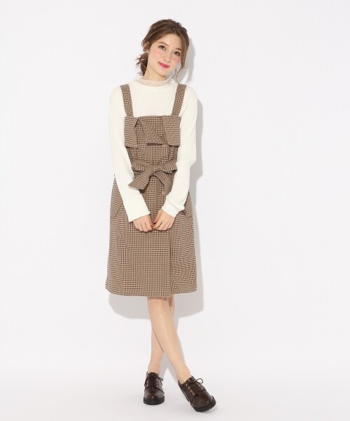 Heather(ヘザー)の「アソートトレンチジャンスカ(ワンピース/ドレス・ベージュ/チェック/デニム)」の5枚目の写真