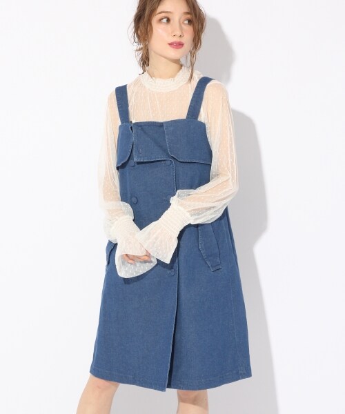 Heather(ヘザー)の「アソートトレンチジャンスカ(ワンピース/ドレス・ベージュ/チェック/デニム)」の7枚目の写真