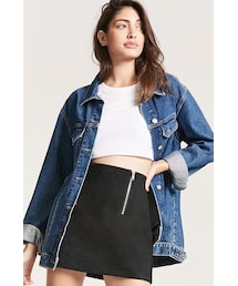 FOREVER 21 | フェイクスエードフロントジッパーミニスカート(スカート)