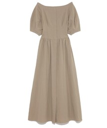FRAY I.D フレイアイディー　ワンピース　パフスリーブ　リネン　美ライン FRAY I.D - リネンパフスリーブワンピース / レースアップ