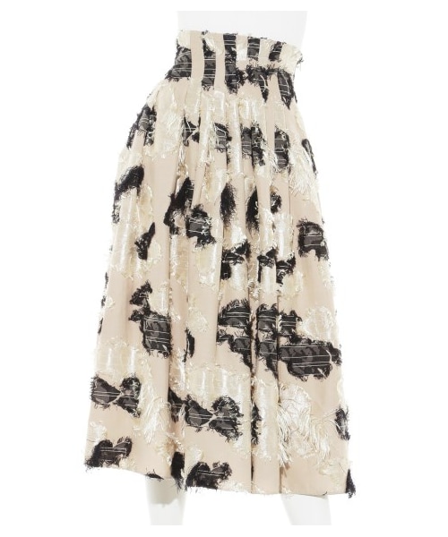 FRAY I.D フラワージャガードスカート FRAY I.D（フレイアイディー）の「メッシュフラワージャガード