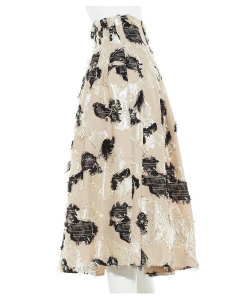 FRAY I.D フラワージャガードスカート FRAY I.D（フレイアイディー）の「メッシュフラワージャガード