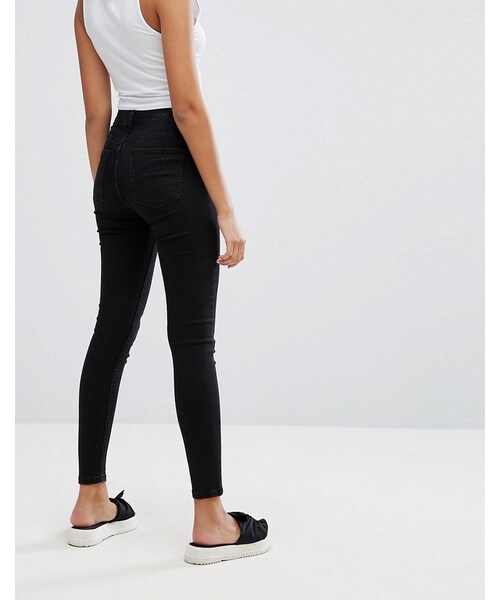 Bershka（ベルシュカ）の「Bershka Skinny High Waist Jean（デニムパンツ・レディース・Black・US 0）」の2枚目の写真
