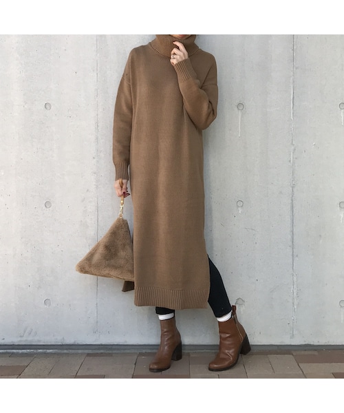 copine（コピン）の「タートルロングニットワンピース（2color）（ワンピース・レディース・その他）」の8枚目の写真