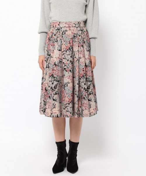 laboratory work（ラボラトリーワーク）の「ゴブランプリントスカート（スカート・ブラック系/ブラウン系）」の5枚目の写真