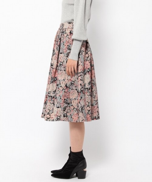 laboratory work（ラボラトリーワーク）の「ゴブランプリントスカート（スカート・ブラック系/ブラウン系）」の6枚目の写真