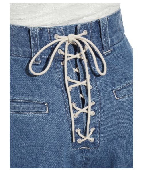 SNIDEL（スナイデル）の「Leeコラボレースアップワイドパンツ（ワイドパンツ・レディース・LBLU/IND・0/1）」の11枚目の写真