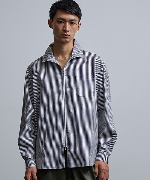 Name.（ネーム）の「×HAMNETT ハイネックジップシャツ（その他・メンズ・GRY/PPL・0/1）」の3枚目の写真