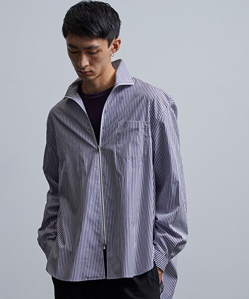 Name.（ネーム）の「×HAMNETT ハイネックジップシャツ（その他・メンズ・GRY/PPL・0/1）」の2枚目の写真