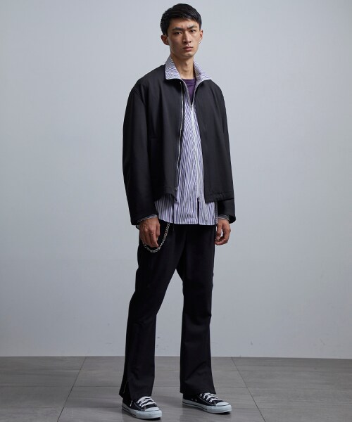 Name.（ネーム）の「×HAMNETT ハイネックジップシャツ（その他・メンズ・GRY/PPL・0/1）」の6枚目の写真