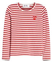 COMME des GARCONS | Women's Comme Des Garcons Play Stripe Cotton Tee(Tシャツ/カットソー)