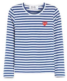 COMME des GARCONS | Women's Comme Des Garcons Play Stripe Cotton Tee(Tシャツ/カットソー)