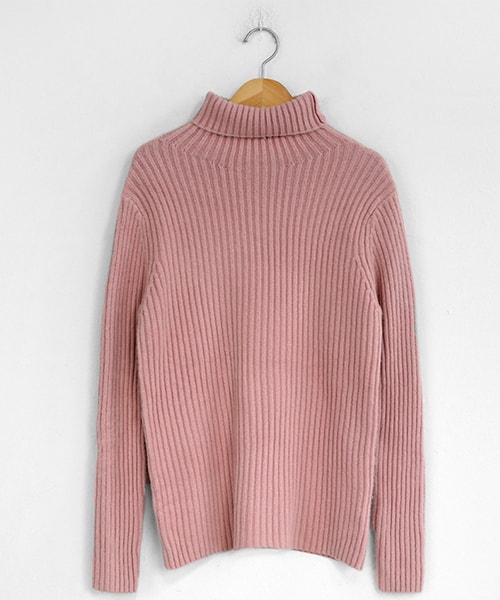 DHOLIC（ディーホリック）の「リブタートルネックニット（ニット/セーター・レディース・ブラック/グレー/ブルー/ピンク・FREE）」の4枚目の写真