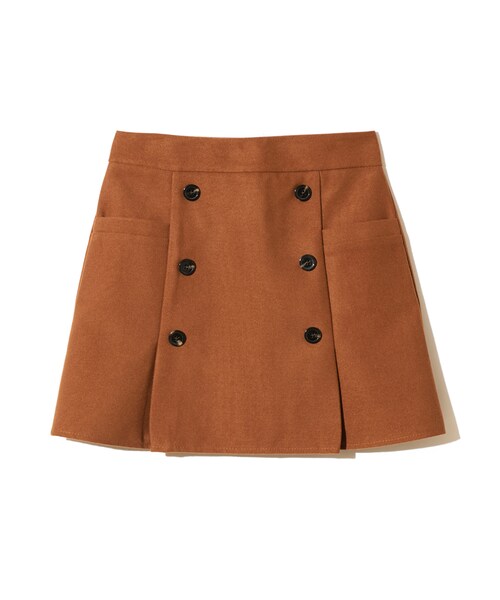 GRL（グレイル）の「ダブルボタンスカート（スカート・レディース・ブラック/キャメル・S）」の2枚目の写真