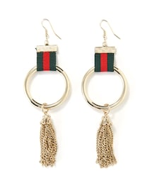 GRL | リボンチェーンフリンジリングピアス(ピアス（両耳用）)