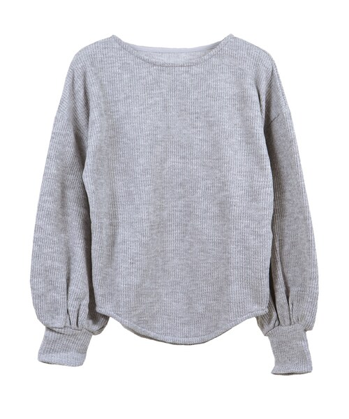 STYLEBLOCK（スタイルブロック）の「ヘア糸ニットソープルオーバー（Tシャツ/カットソー・レディース・ラベンダー/イエロー/グレー/ブラック・M）」の2枚目の写真